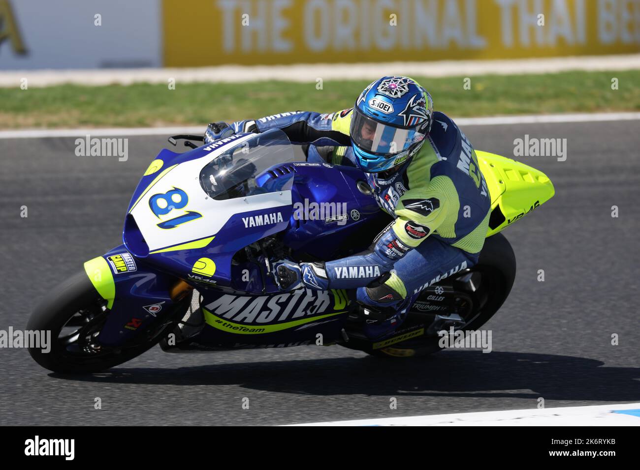 Phillip Island, Australien. , . # 81, KALEX, Keminth KUBO, THA, Yamaha VR46 Master Camp Team, MOTO 2 Klasse, während der DORNA & FIM Moto GP Championship 2022 Runde 18. Phillip Island Australian Motorcycle Grand Prix am Samstag, 15. Oktober 2022. Bild & Copyright © Cheng JIN /ATP images (JIN Cheng/ATP/SPP) Quelle: SPP Sport Press Foto. /Alamy Live News Stockfoto