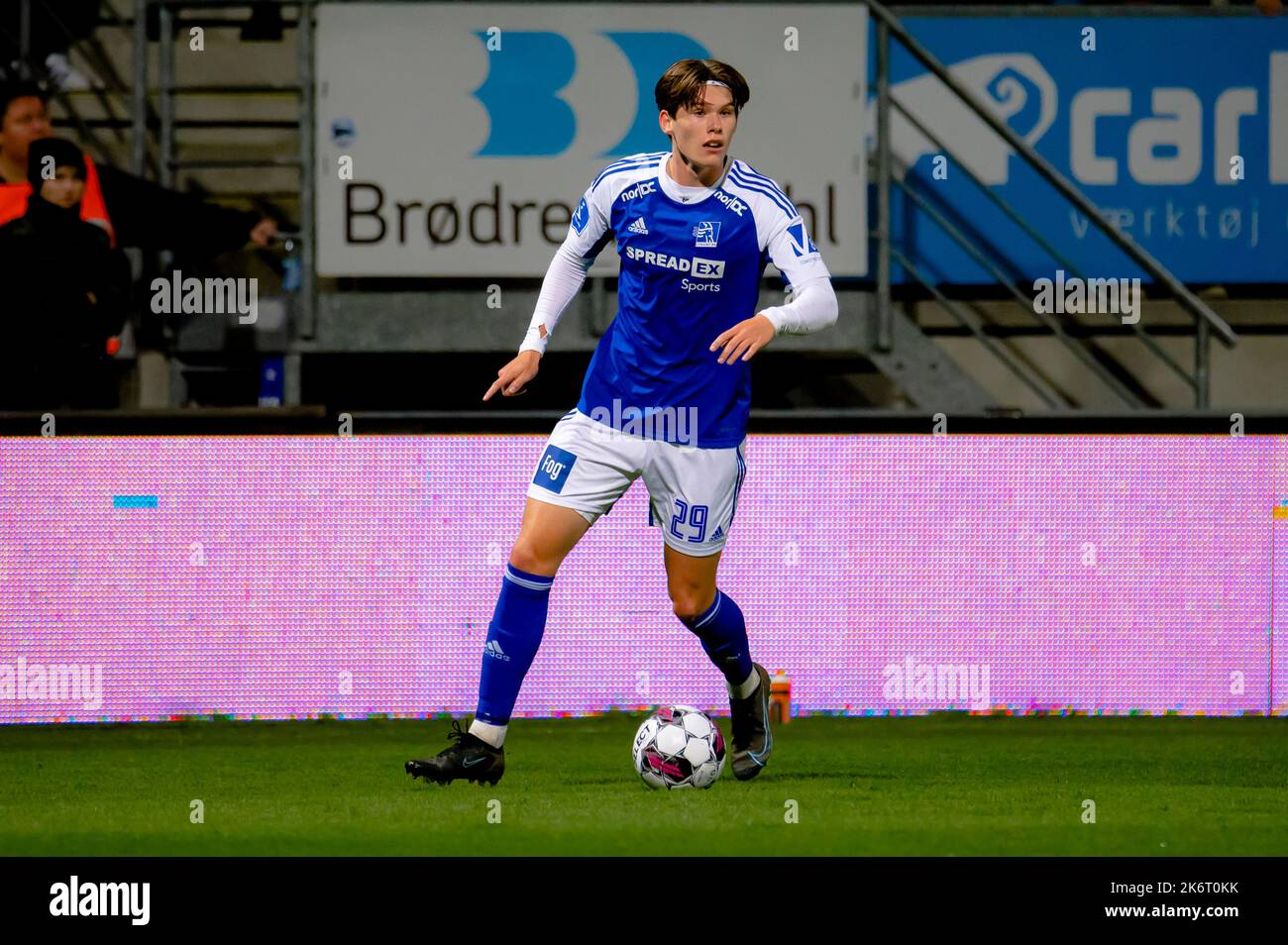 Lyngby, Dänemark. 14., Oktober 2022. Lucas Hey (29) von Lyngby Boldklub beim dänischen Superliga-Spiel 3F zwischen Lyngby Boldklub und Aalborg Boldklub im Lyngby Stadion in Lyngby. (Foto: Gonzales Photo - Tobias Jorgensen). Stockfoto