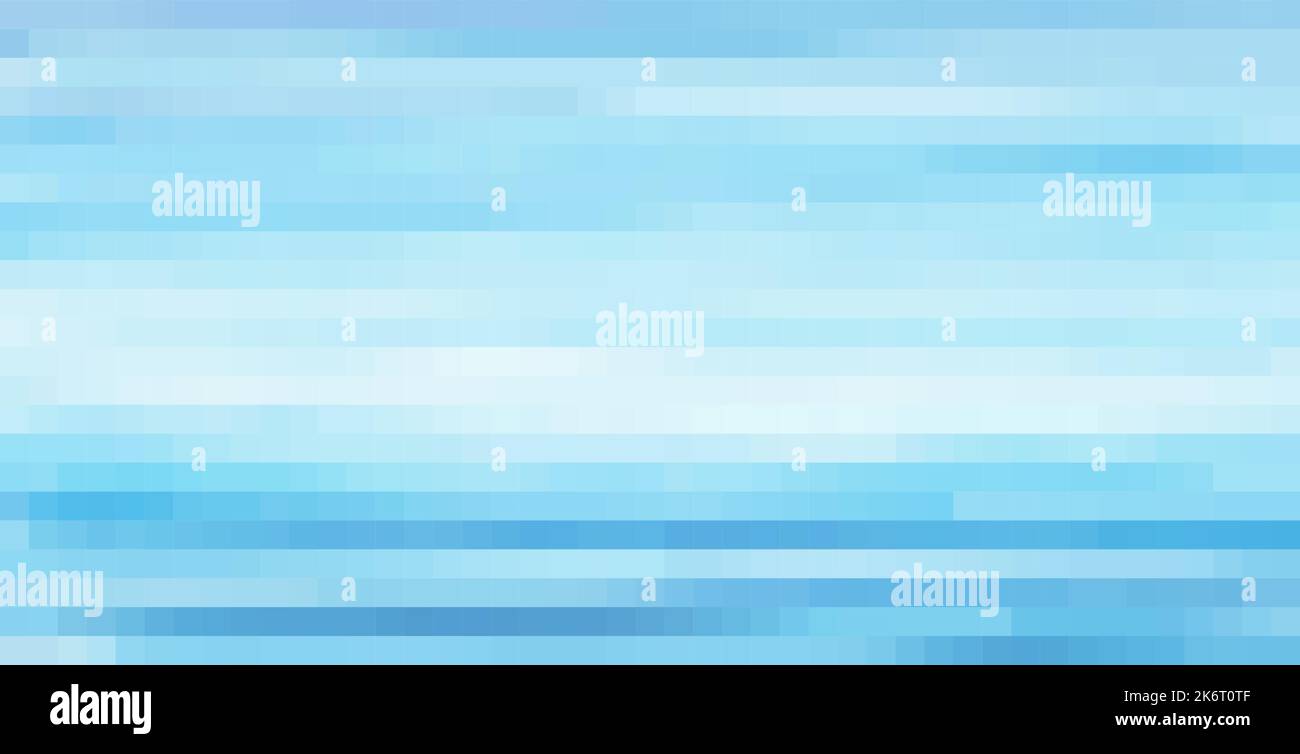 Abstrakter, hellblauer, pixelierter Hintergrund mit Übergangspakzenten. Vektorgrafik Muster Stock Vektor