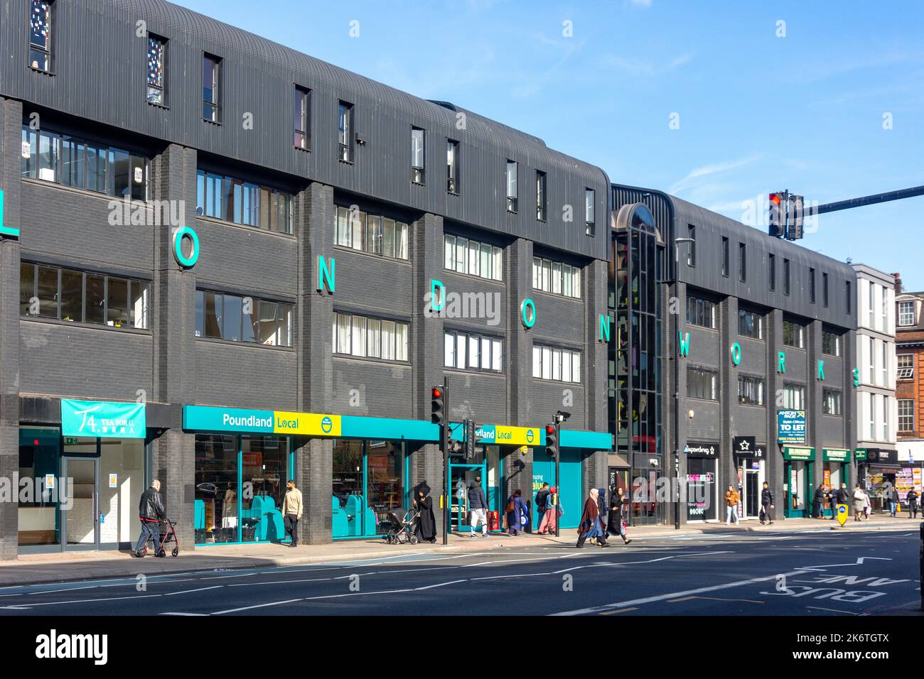 Workspace (East London Works), Whitechapel Road, Whitechapel, The London Borough of Tower Hamlets, Greater London, England, Vereinigtes Königreich Stockfoto