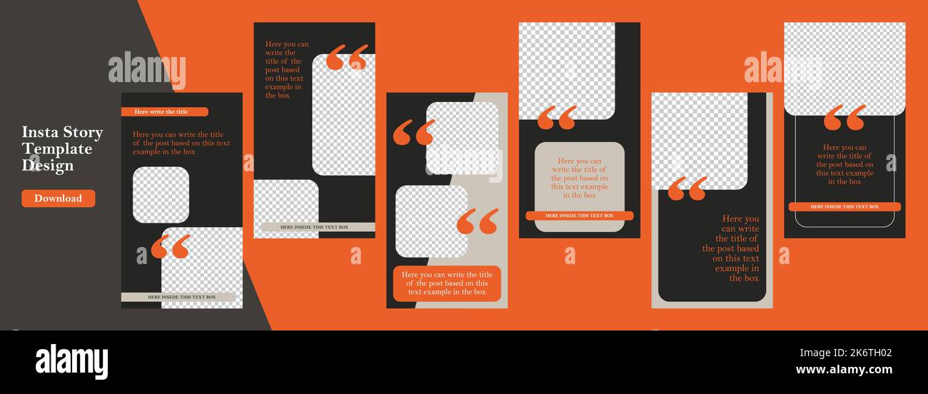 Sammlung von Vorlagen für Social Media Stories. Trendy editierbare Instagram Post und Stories Vorlage. Instagram Rahmen, Design für Social Media, Hintergründe f Stock Vektor