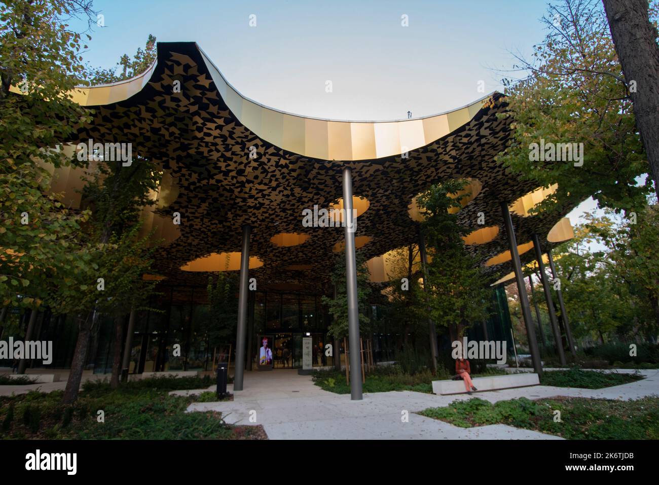 Magyar Zene Háza - Haus der Musik - Kulturzentrum im Budapester Stadtpark, Ungarn Stockfoto