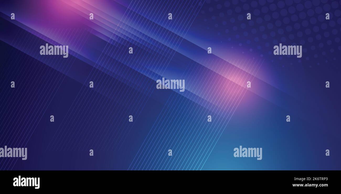 Blauer Hintergrund in Vektorgrafik mit Glanz und Bewegung, mit parallelen Linien, helle geometrische Form. Stock Vektor