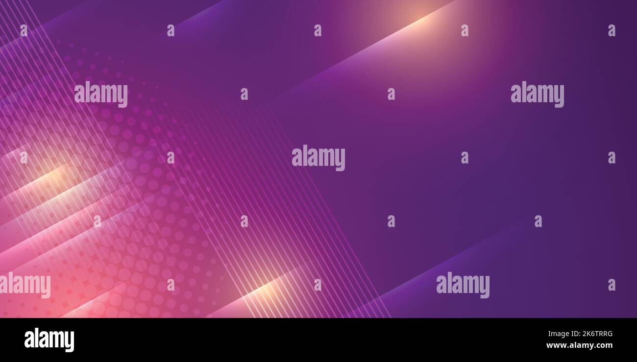 Violetter Hintergrund in Vektorgrafik mit Glanz und Bewegung, mit parallelen Linien, helle geometrische Form. Stock Vektor