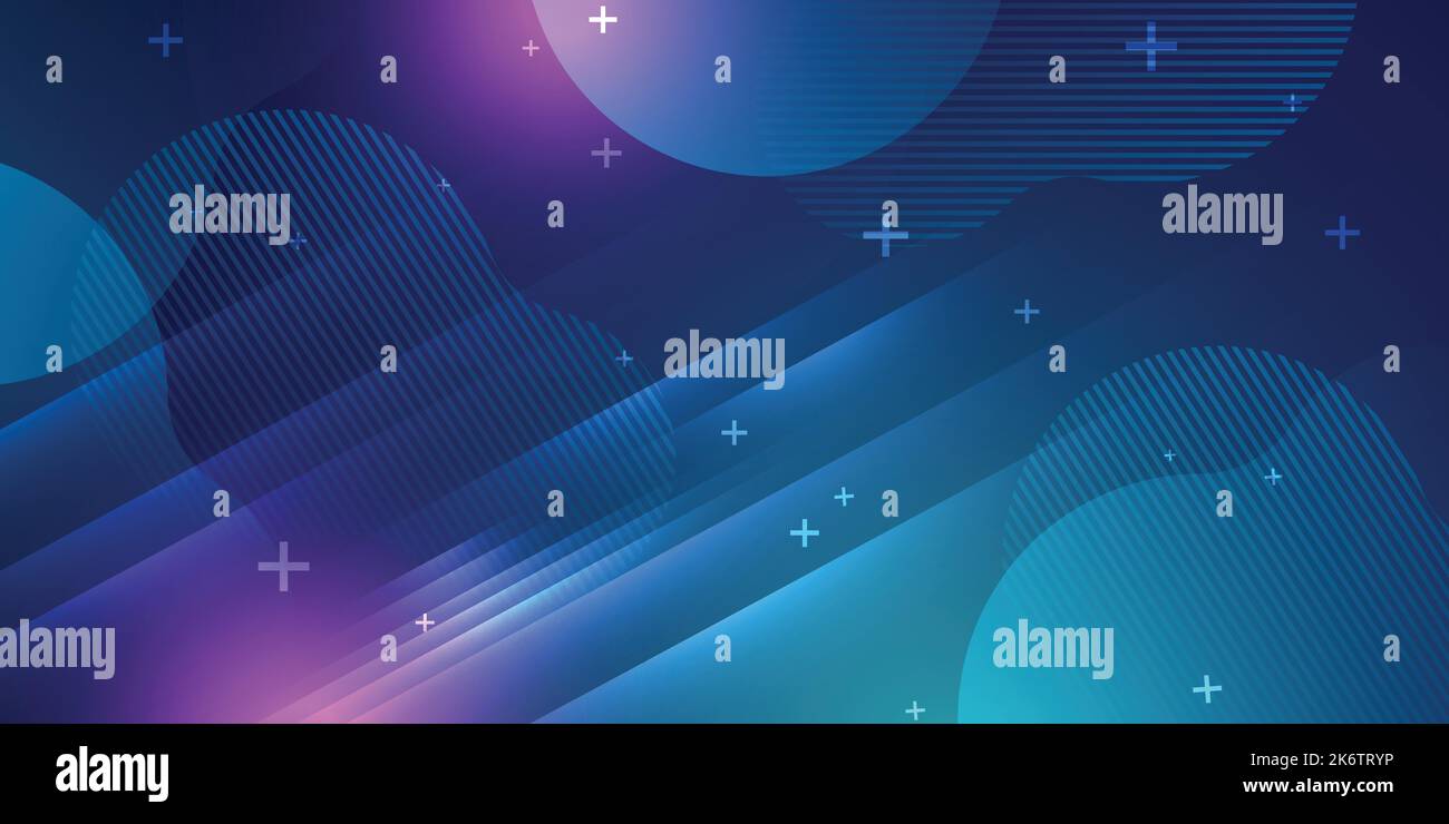 Blauer Hintergrund in Vektorgrafik mit Glanz und Bewegung, mit parallelen Linien, helle geometrische Form. Stock Vektor