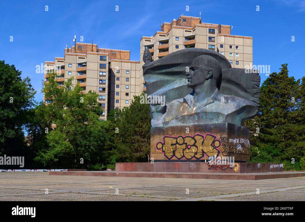 Deutschland, Berlin, 09. 06. 2021, Thaelmann-Denkmal im Ernst-Thaelmann-Park Stockfoto