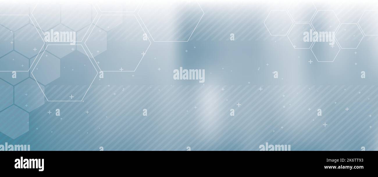 Grüner Hintergrund in Vektorgrafik mit Glanz und Bewegung, heller geometrischer Form, Sechsecken und parallelen Linien. Stock Vektor