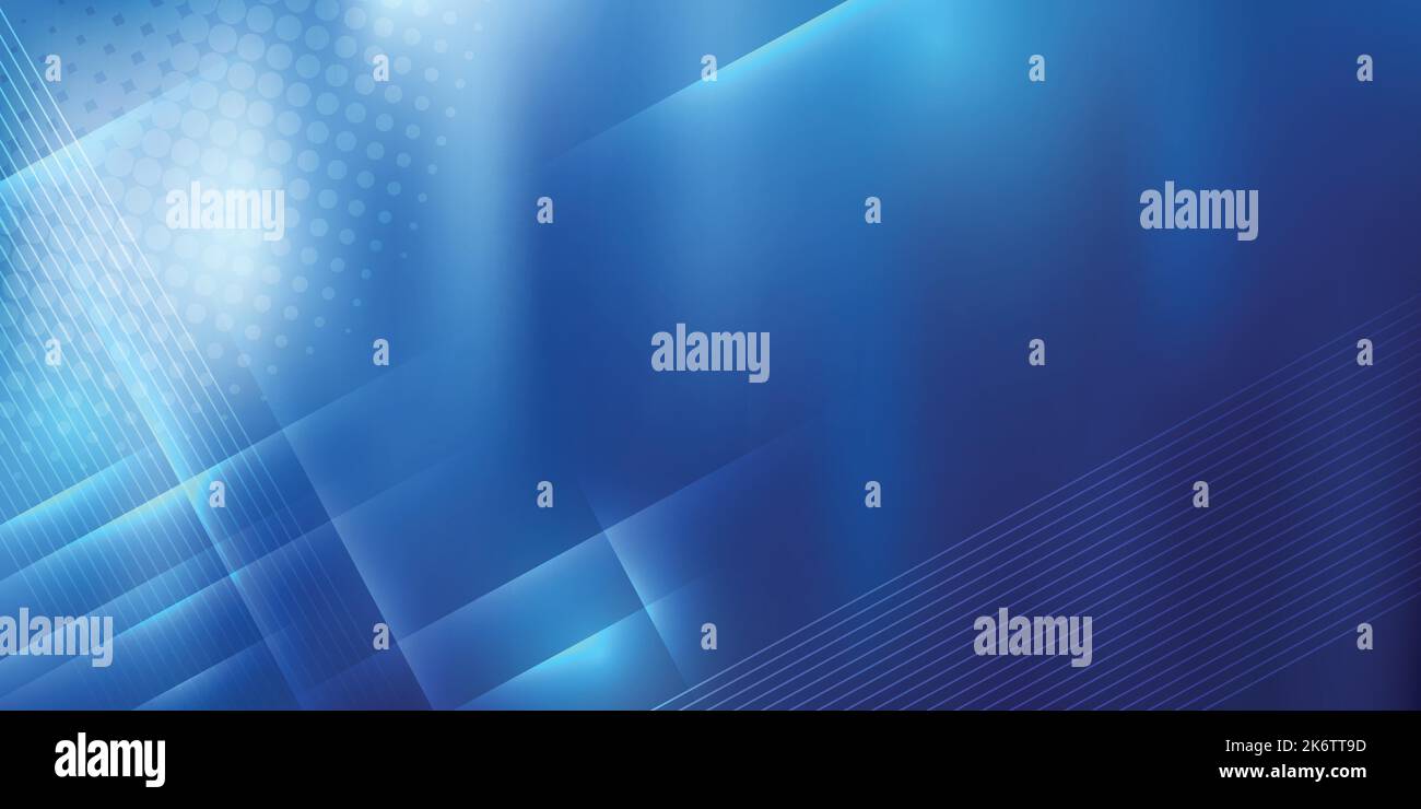 Blauer Hintergrund in Vektorgrafik mit Glanz und Bewegung, mit parallelen Linien, helle geometrische Form. Stock Vektor