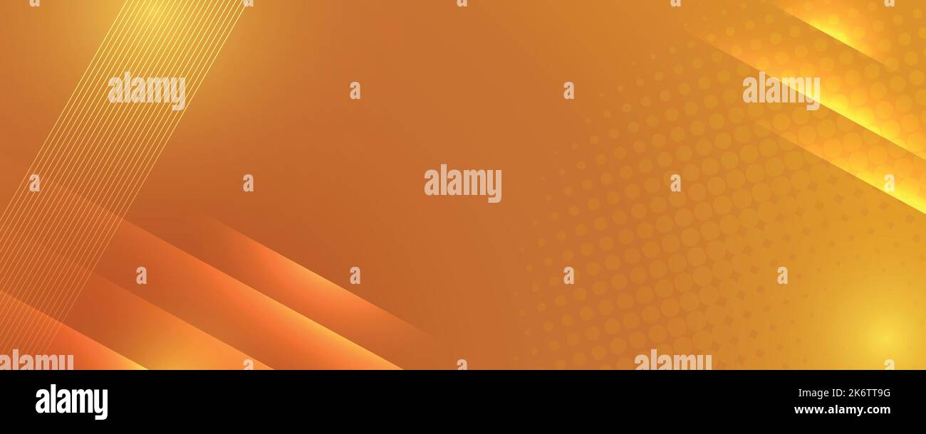 Abstrakter, moderner gelber Hintergrund mit hellen Elementen, parallelen Linien und geometrischer Form in Vektorgrafik. Stock Vektor