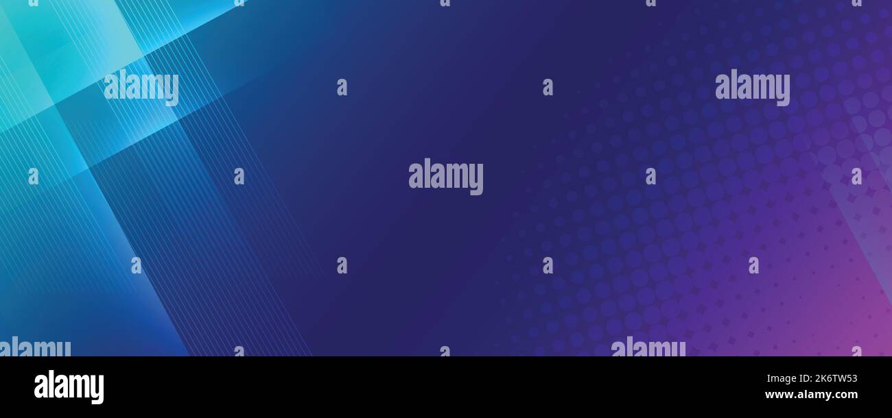 Abstrakter moderner blauer Hintergrund mit hellen Elementen, parallelen Linien und geometrischer Form in Vektorgrafik. Stock Vektor