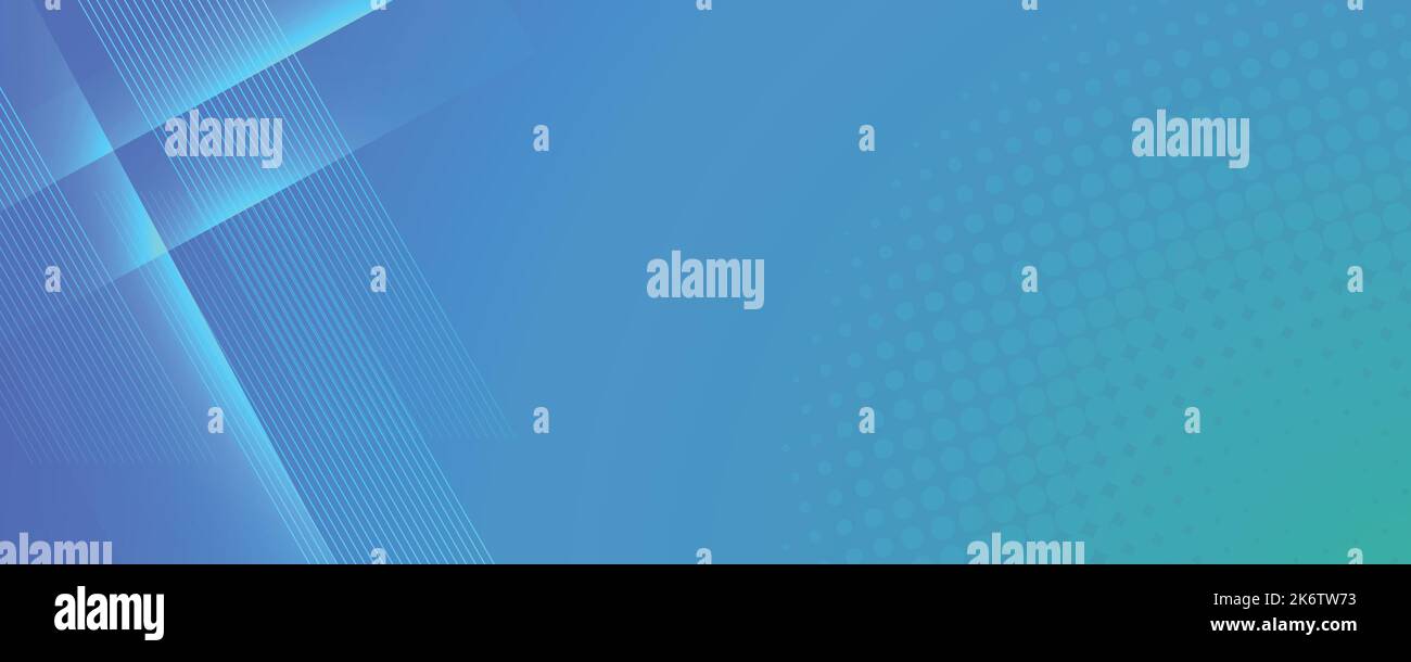 Abstrakter moderner blauer Hintergrund mit hellen Elementen, parallelen Linien und geometrischer Form in Vektorgrafik. Stock Vektor