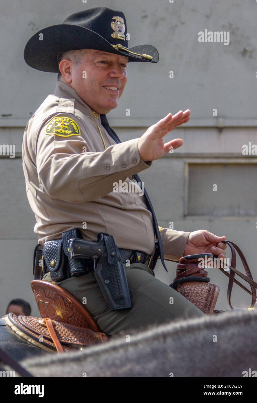 Los Angeles Sheriff Alex Villanueva bei der Parade zum mexikanischen Unabhängigkeitstag 2022 in East Los Angeles, 18.. September 2022 Stockfoto