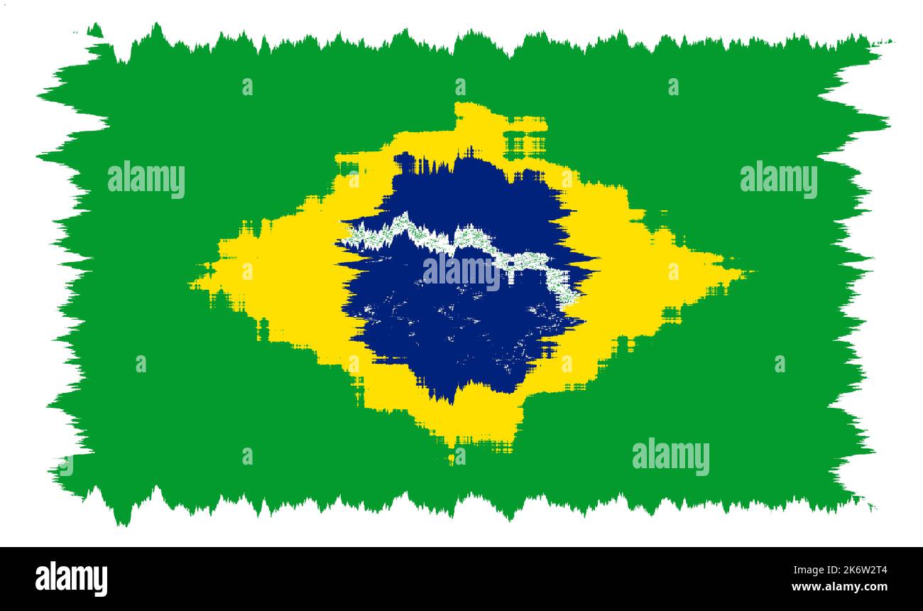 Stilisierte darstellung der brasilianischen Flagge Stockfoto