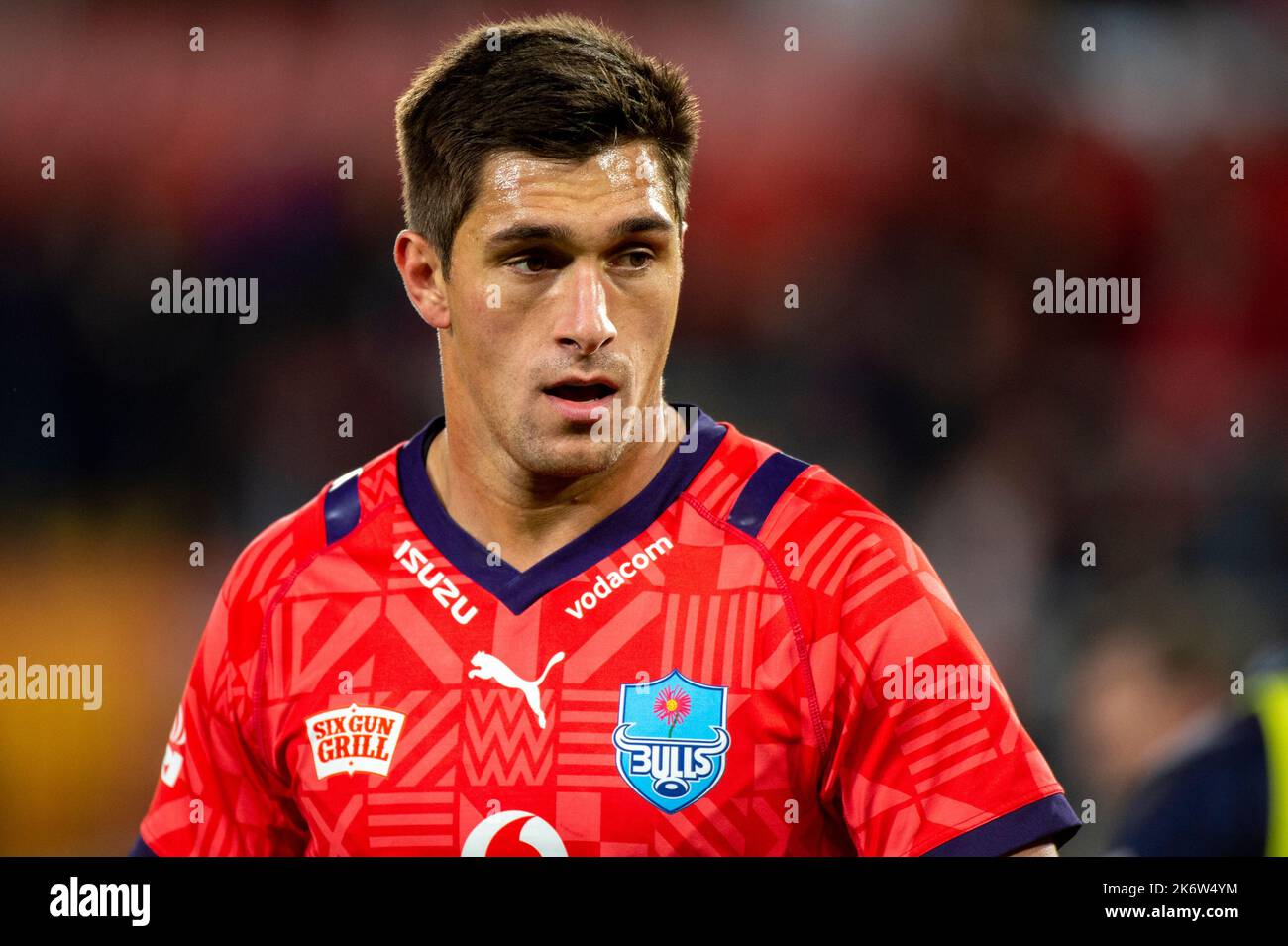 Limerick, Irland. 16. Oktober 2022. Harold Vorster of Bulls während des Spiels der United Rugby Championship Round 5 zwischen Munster Rugby und Vodacom Bulls am 15. Oktober 2022 im Thomond Park in Limerick, Irland (Foto von Andrew SURMA/ Credit: SIPA USA/Alamy Live News Stockfoto