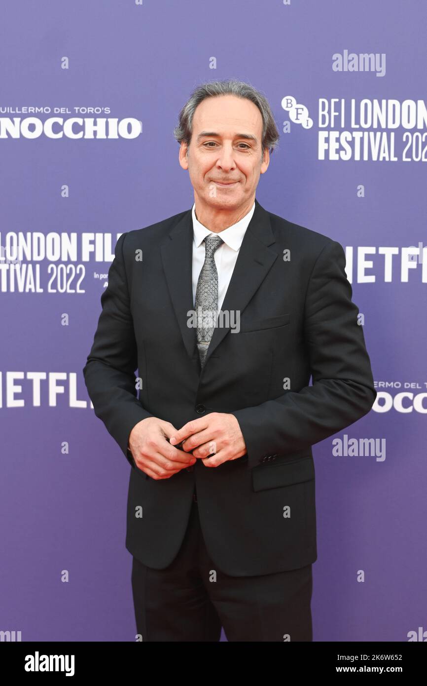 London, Großbritannien. 15. Oktober 2022. Alexandre Desplat kommt am 15. Oktober 2022 beim Pinocchio - Gala-Weltpremiere - BFI London Film Festival von Guillermo del Toro in London an. Quelle: Siehe Li/Picture Capital/Alamy Live News Stockfoto