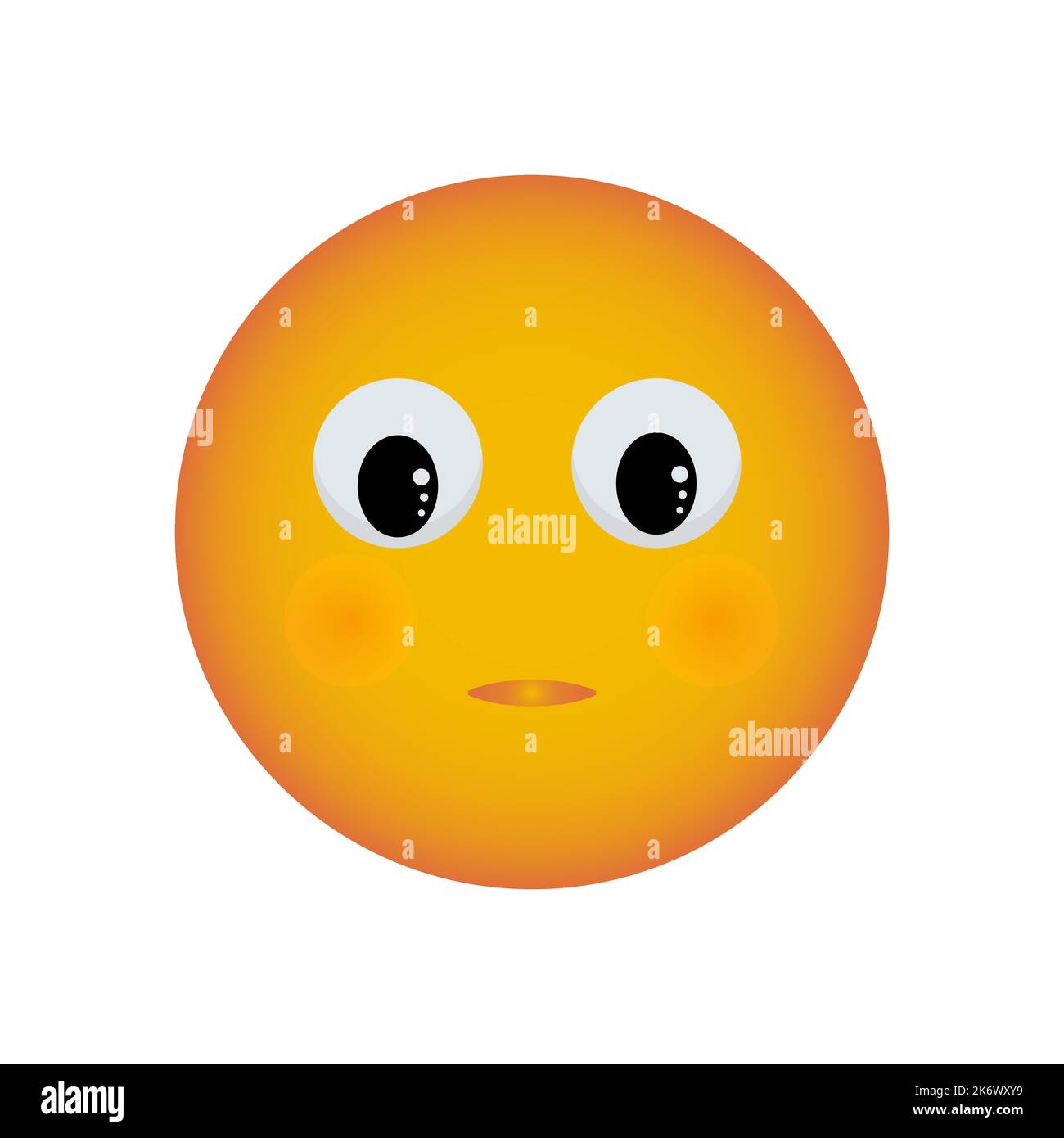 Überrascht Smiley mit großen Augen, Nachricht Reaktion Emoji für soziale Netzwerke. Vector Smiley Stock Vektor