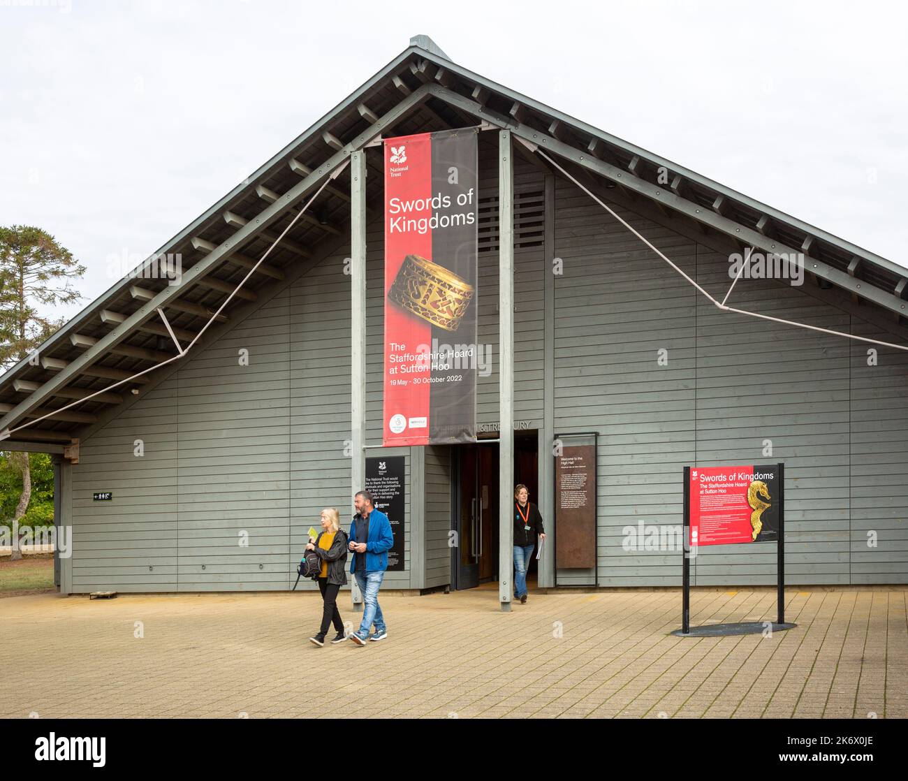 Schwerter of Kingdoms, The Staffordshire Hoard Anglo-Saxon Exhibition, Sutton Hoo, Suffolk, England, Großbritannien Stockfoto