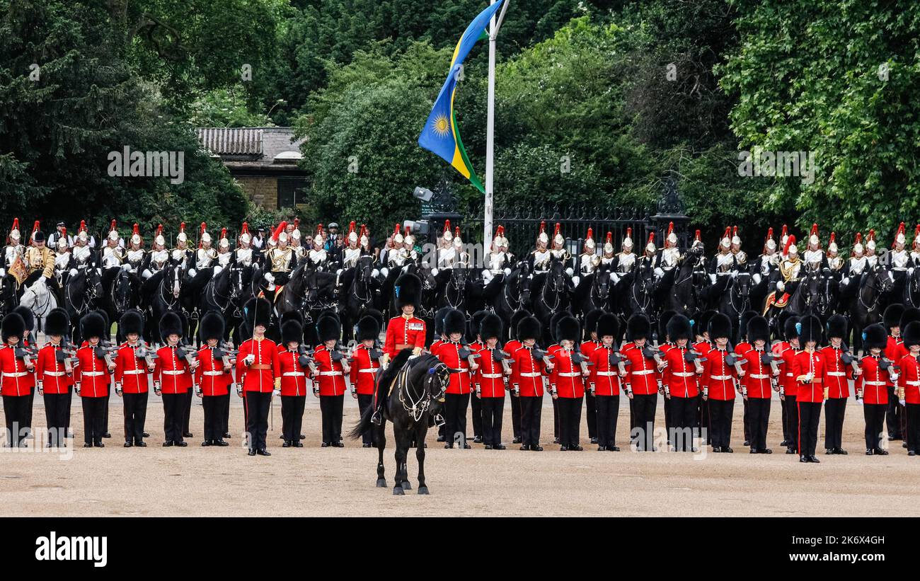 The Colonel's Review, Trooping the Color, London, England, Großbritannien Stockfoto