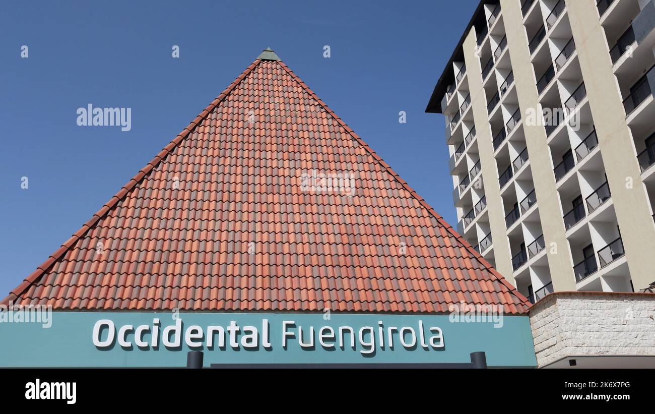 Oczidental Fuengirola. Barceló Hotelgruppe (ehemals Hotel Las Piramides). Provinz Málaga, Spanien. Stockfoto