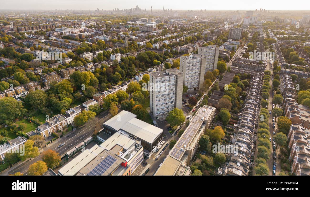 Scottish Towers: Edinburgh, Falkirk und Glasgow Häuser, westminster council Stockfoto