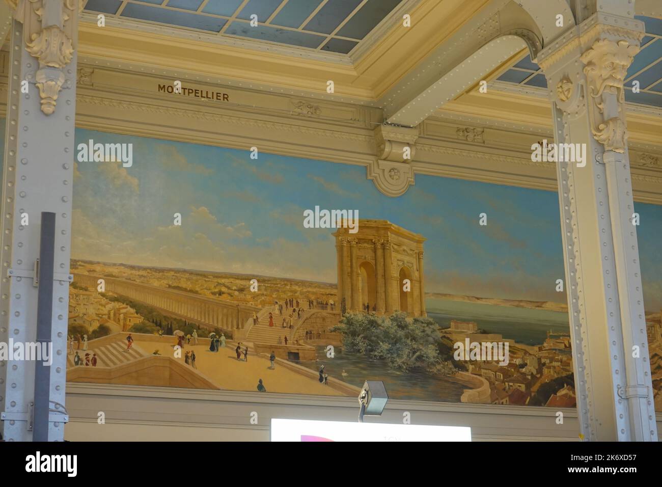 Paris, Gare de Lyon, la galerie des fresques, Freskengalerie // Paris, Gare de Lyon, Freskengalerie Stockfoto