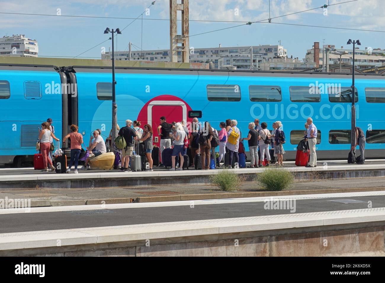 Paris, Gare de Lyon, TGV OUIGO // Paris, Gare de Lyon, TGV OUIGO Stockfoto