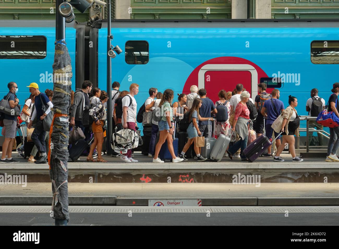 Paris, Gare de Lyon, TGV OUIGO // Paris, Gare de Lyon, TGV OUIGO Stockfoto