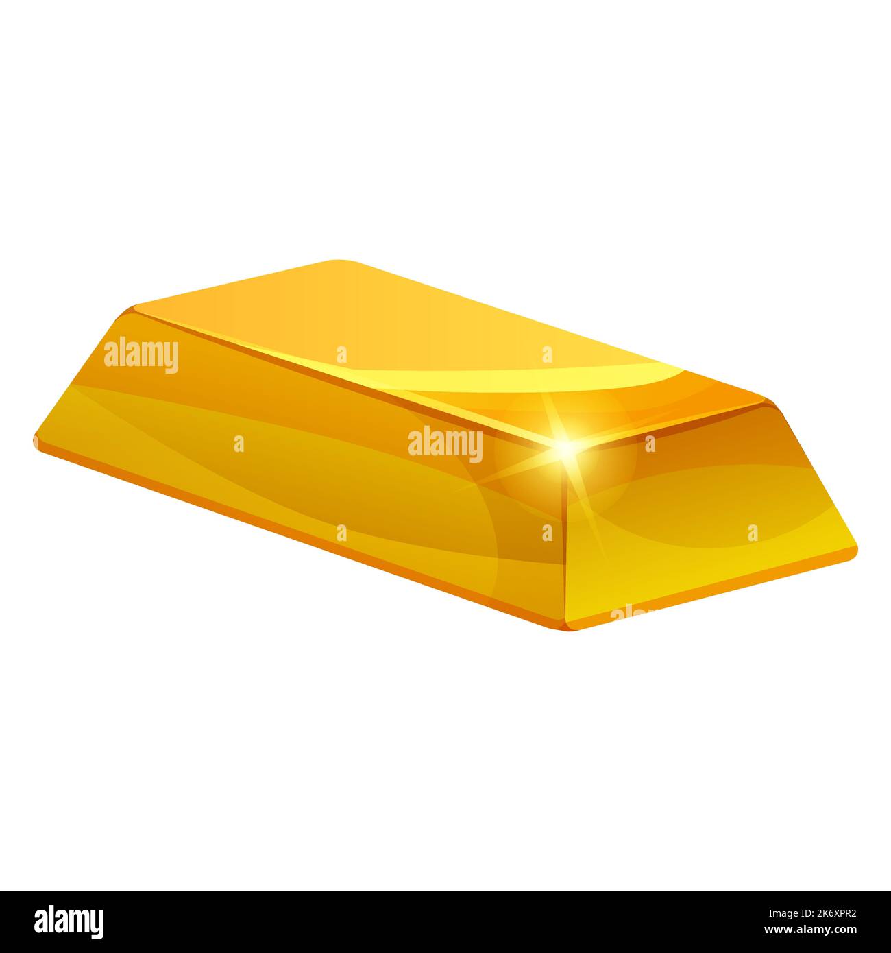Goldenes Balkensymbol, Barren. Symbol des Reichtums Währungsinvestition, Treasury Luxus reich Stock Vektor