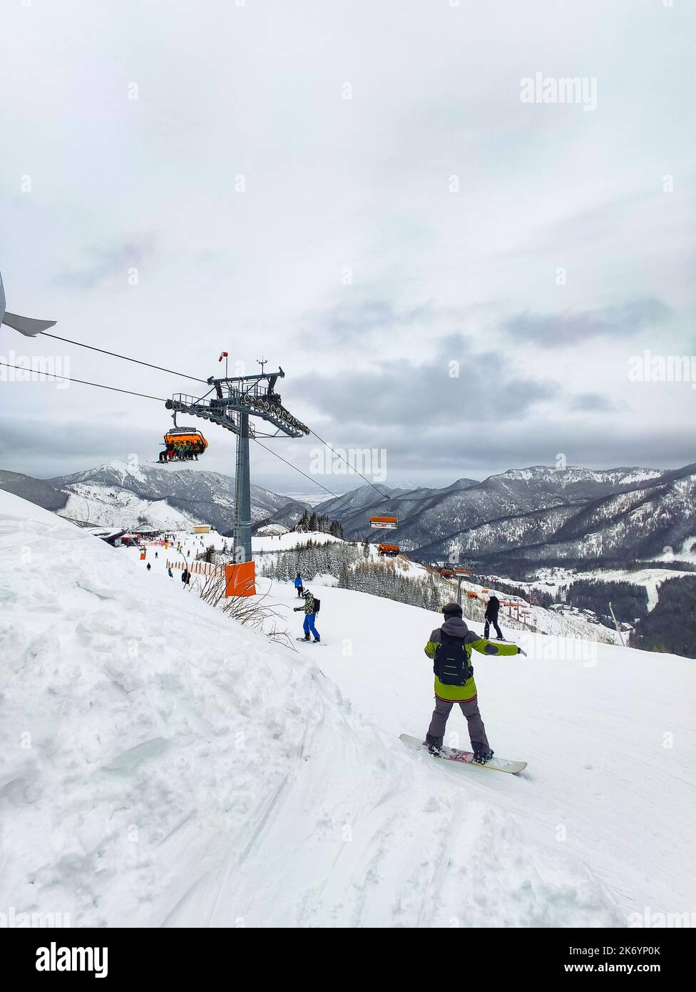 jasna Skigebiet Blick slowakei Berge Stockfoto