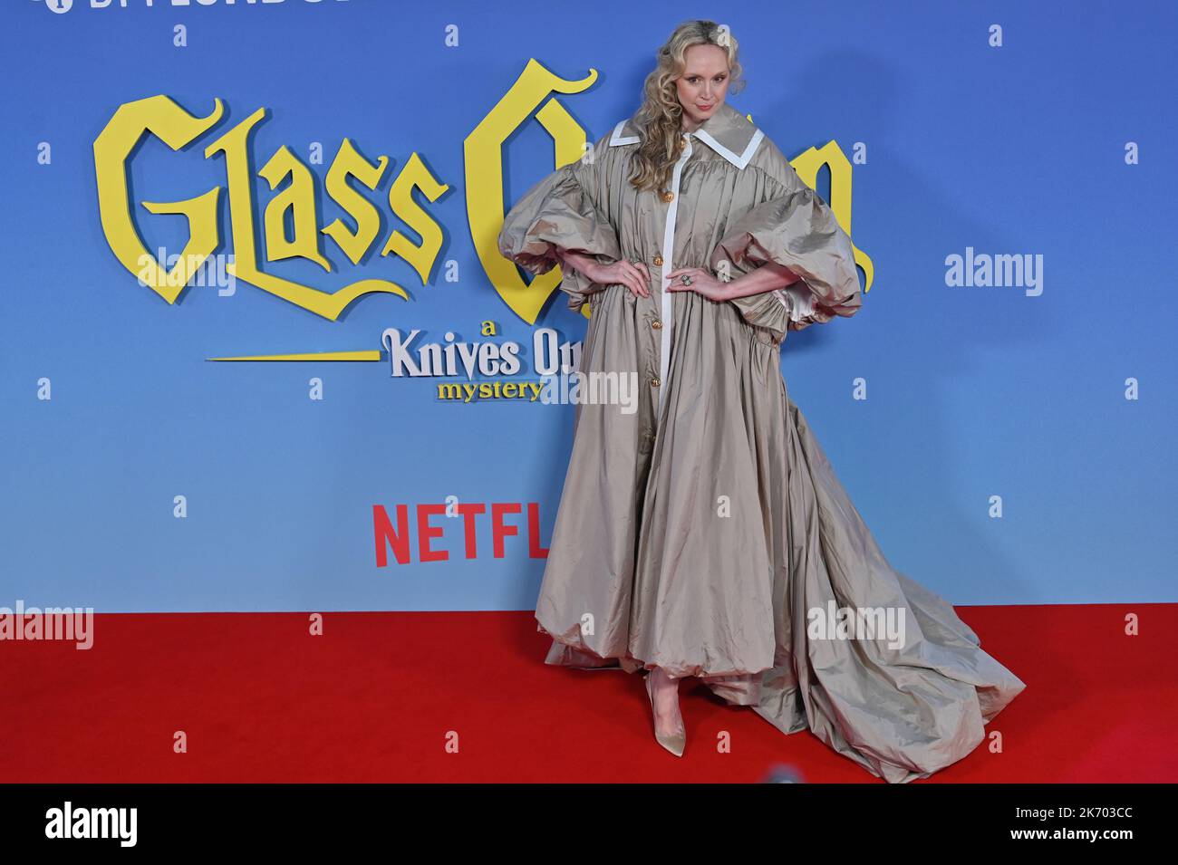 London, Großbritannien. 16. Oktober 2022. Gwendoline Christie kommt bei The Glass Onion: A Knives Out Mystery an - BFI London Film Festival, Abschlussgala am 16. Oktober 2022, London, Großbritannien. Kredit: Siehe Li/Picture Capital/Alamy Live News Kredit: Siehe Li/Picture Capital/Alamy Live News Kredit: Siehe Li/Picture Capital/Alamy Live News Stockfoto