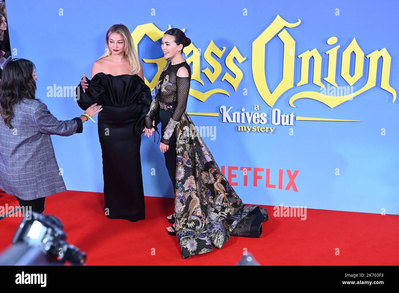 London, Großbritannien. 16. Oktober 2022. Madelyn Cline kommt beim Glass Onion: A Knives Out Mystery - BFI London Film Festival an, Abschlussgala am 16. Oktober 2022, London, Großbritannien. Kredit: Siehe Li/Picture Capital/Alamy Live News Kredit: Siehe Li/Picture Capital/Alamy Live News Kredit: Siehe Li/Picture Capital/Alamy Live News Stockfoto