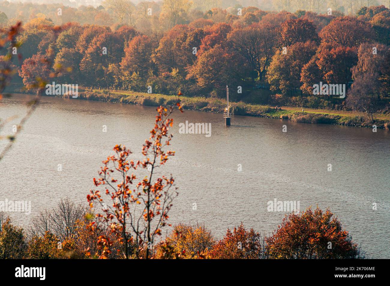 Nord-Ostsee-Kanal in Norddeutschland. Hochwertige Fotos Stockfoto