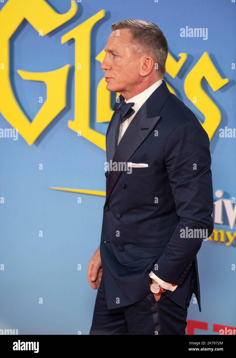 London, London, Großbritannien. 16. Oktober 2022. Daniel Craig nimmt an der Abschlussgala der europäischen Premiere „Glass Onion: A Knives Out Mystery“ während des BFI London Film Festival 66. in der Royal Festival Hall am 16. Oktober 2022 in London, England, Teil. Foto von Gary Mitchell Kredit: Gary Mitchell, GMP Media/Alamy Live News Stockfoto