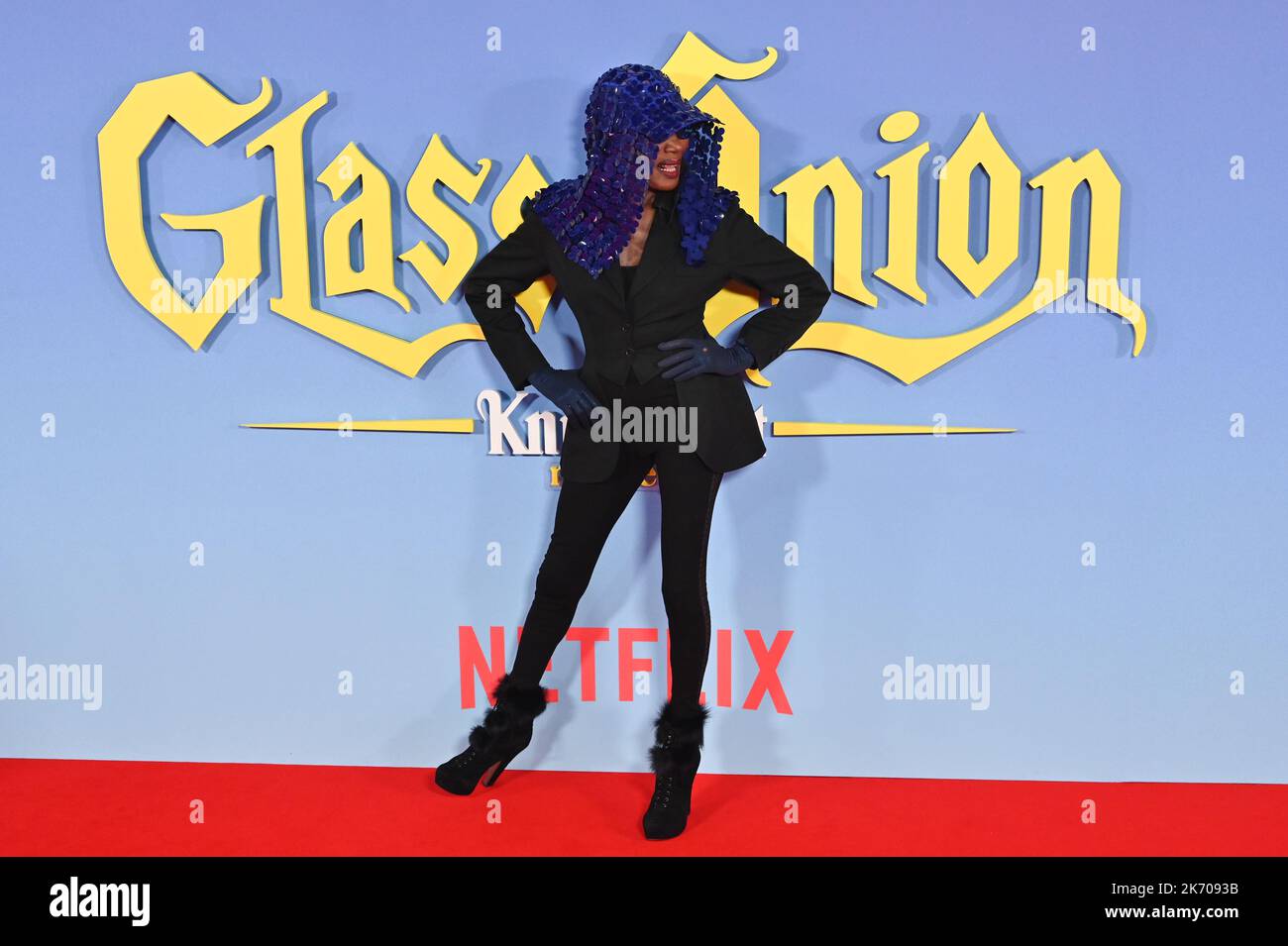 London, Großbritannien. 16. Oktober 2022. Die Ankunft von Grace Jones bei The Glass Onion: A Knives Out Mystery - BFI London Film Festival, Abschlussgala am 16. Oktober 2022, London, Großbritannien. Kredit: Siehe Li/Picture Capital/Alamy Live News Kredit: Siehe Li/Picture Capital/Alamy Live News Kredit: Siehe Li/Picture Capital/Alamy Live News Stockfoto