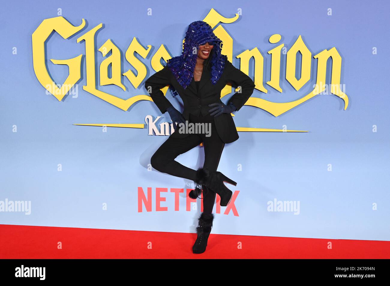 London, Großbritannien. 16. Oktober 2022. Die Ankunft von Grace Jones bei The Glass Onion: A Knives Out Mystery - BFI London Film Festival, Abschlussgala am 16. Oktober 2022, London, Großbritannien. Kredit: Siehe Li/Picture Capital/Alamy Live News Kredit: Siehe Li/Picture Capital/Alamy Live News Kredit: Siehe Li/Picture Capital/Alamy Live News Stockfoto