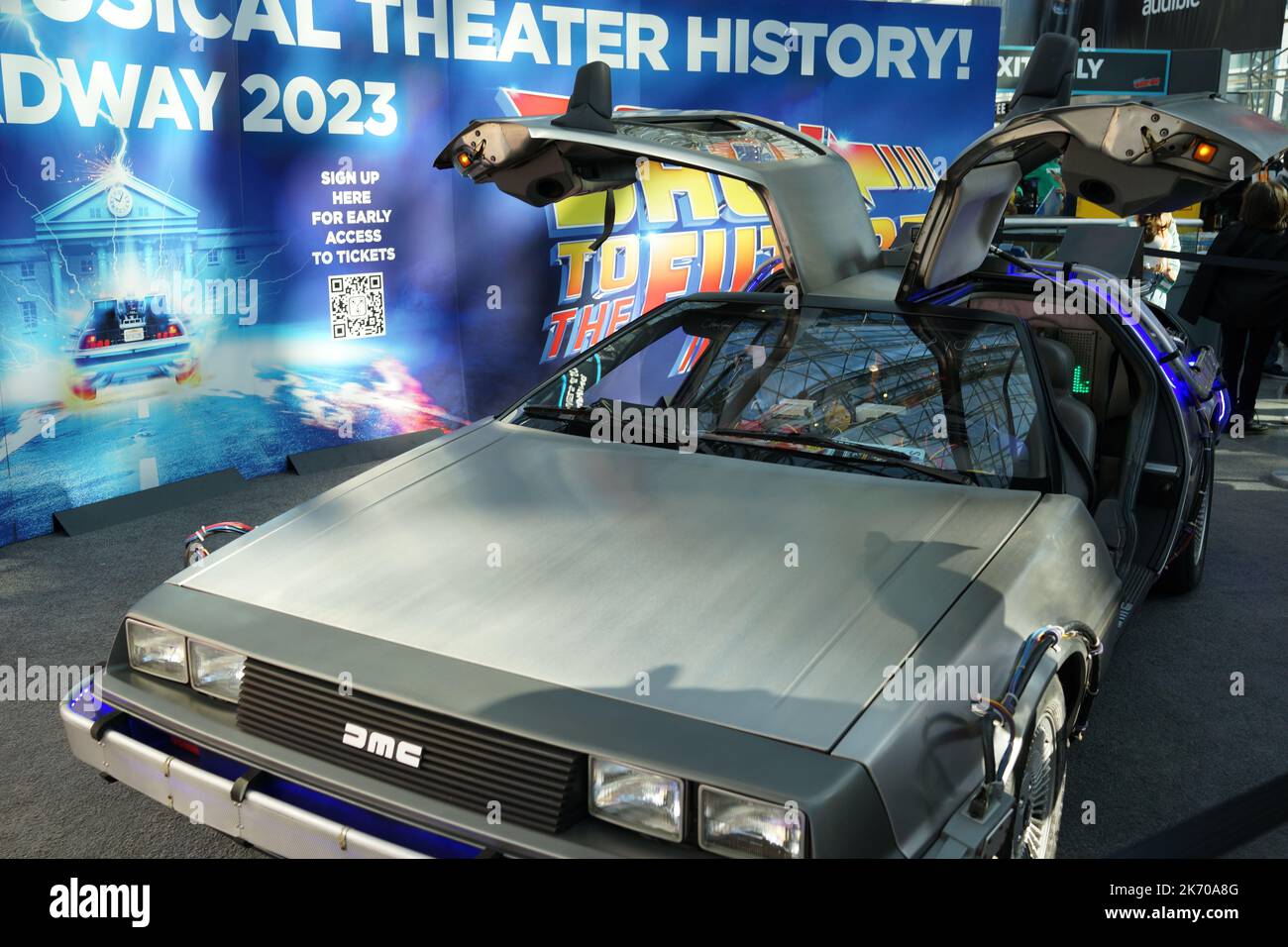 Die New York Comic Con ist eine jährliche New York City Fan Convention, die sich westlichen Comics, Graphic Novels, Anime, Manga, Videospielen, cosplay, Spielzeug Stockfoto