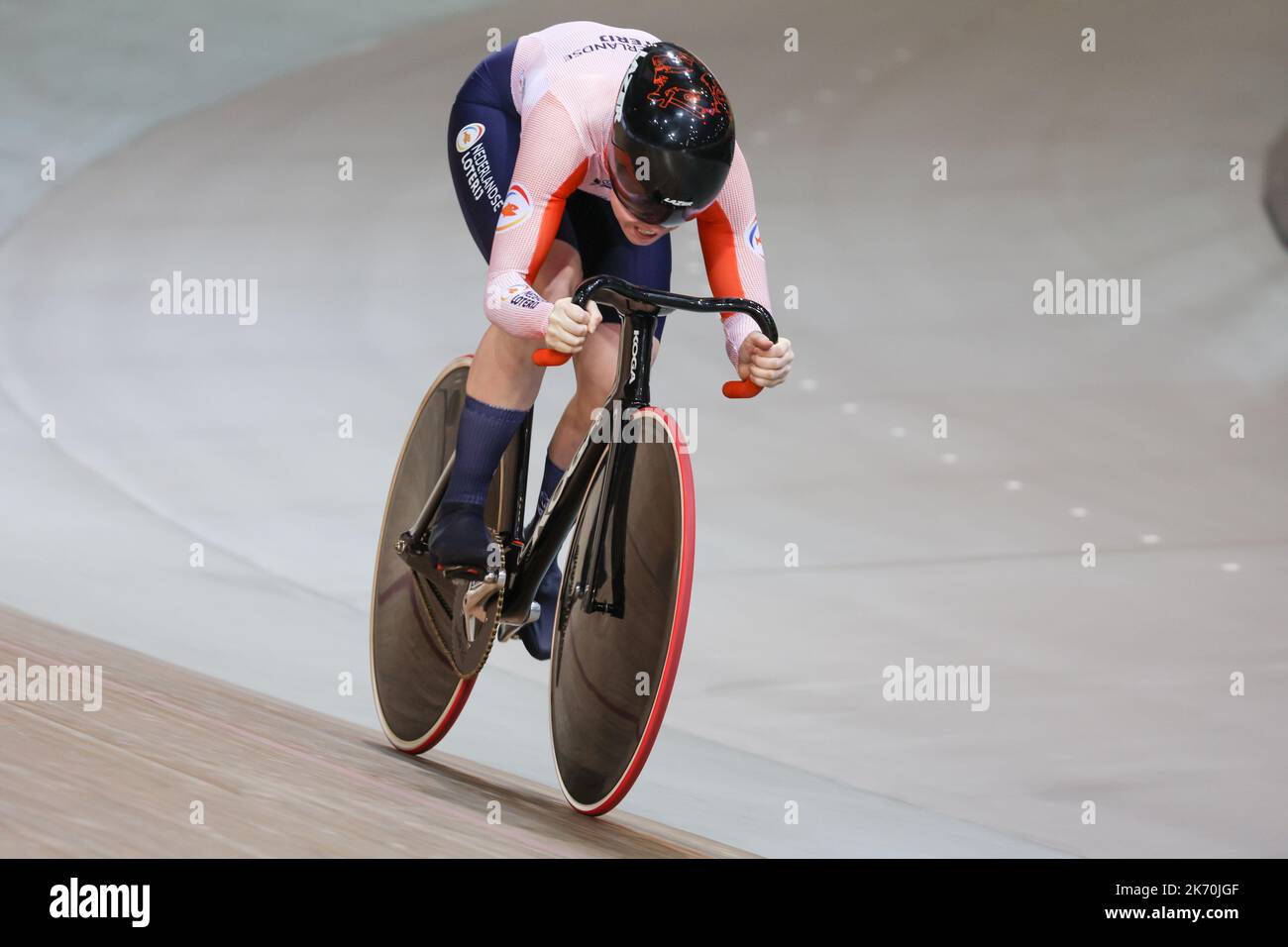 Saint-Quentin-en-Yvelines, Frankreich. , . UCI-Bahn-Weltmeisterschaften, im Vélodrome National de Saint-Quentin-en-Yvelines in der Nähe von Paris, Bild & Copyright Fabien BOUKLA/ATP images (BOUKLA Fabien/ATP/SPP) Quelle: SPP Sport Pressefoto. /Alamy Live News Stockfoto