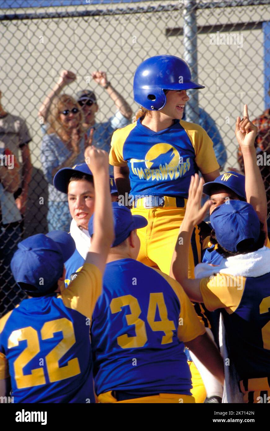 CAITLIN WACHS, LUFTSCHIFF: 7. INNING-FETCH, 2002 Stockfoto