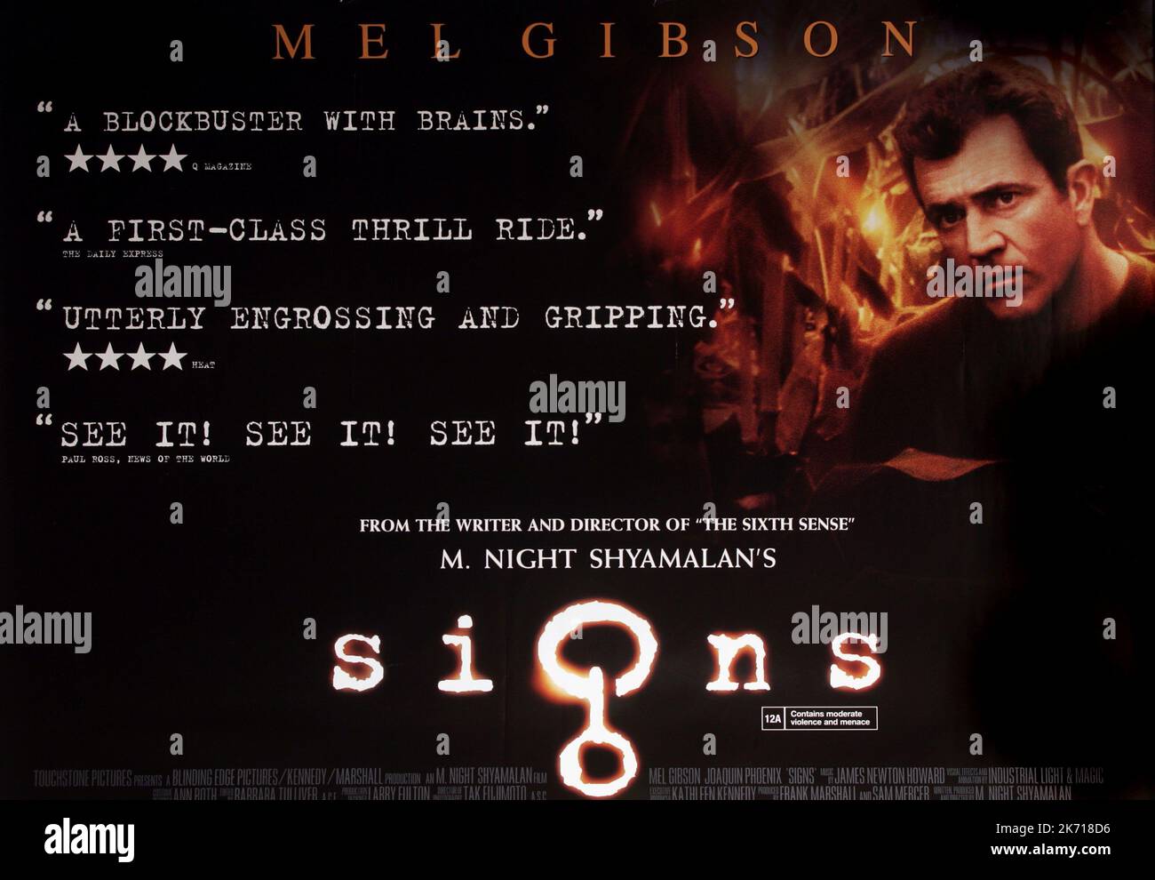 MEL GIBSON-FILMPOSTER, SCHILDER, 2002 Stockfoto