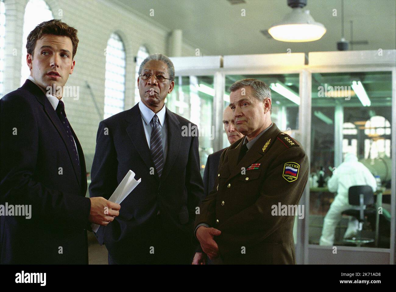 BEN AFFLECK, Morgan Freeman, LEV PRYGUNOV, DIE SUMME ALLER Ängste, 2002 Stockfoto