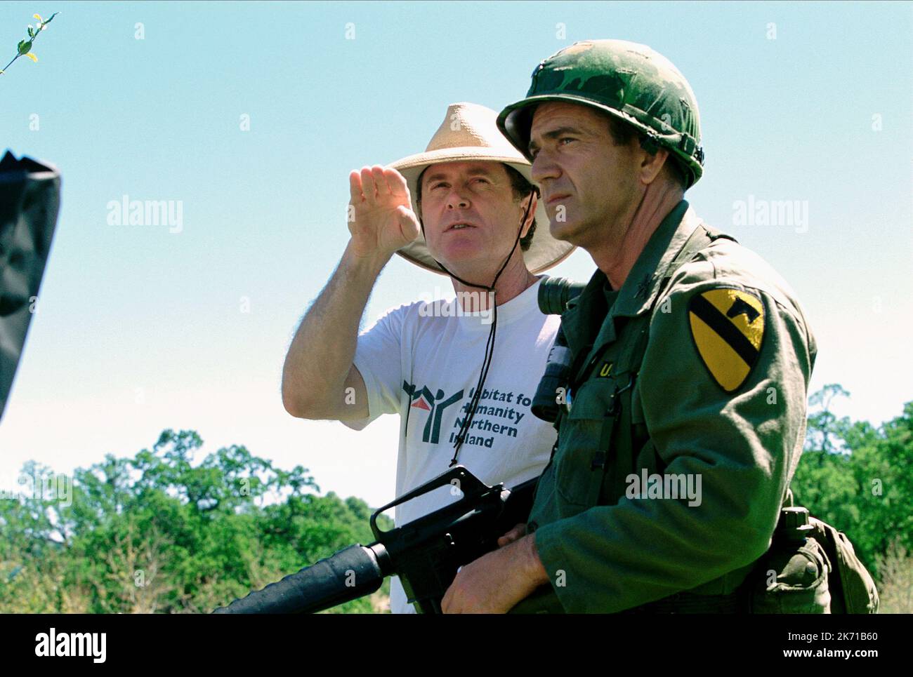 RANDALL WALLACE, MEL GIBSON, Wir waren Soldaten, 2002 Stockfoto