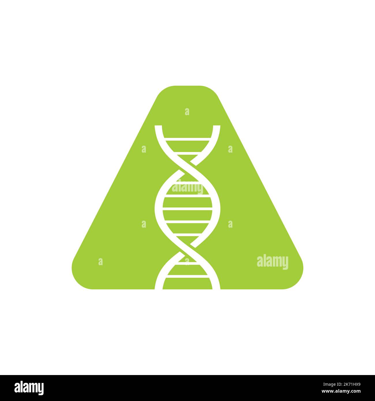 Initial Letter Ein DNA-Logo-Konzept für Biotechnologie, Gesundheitswesen und Medizin Identitätsvektorvorlage Stock Vektor