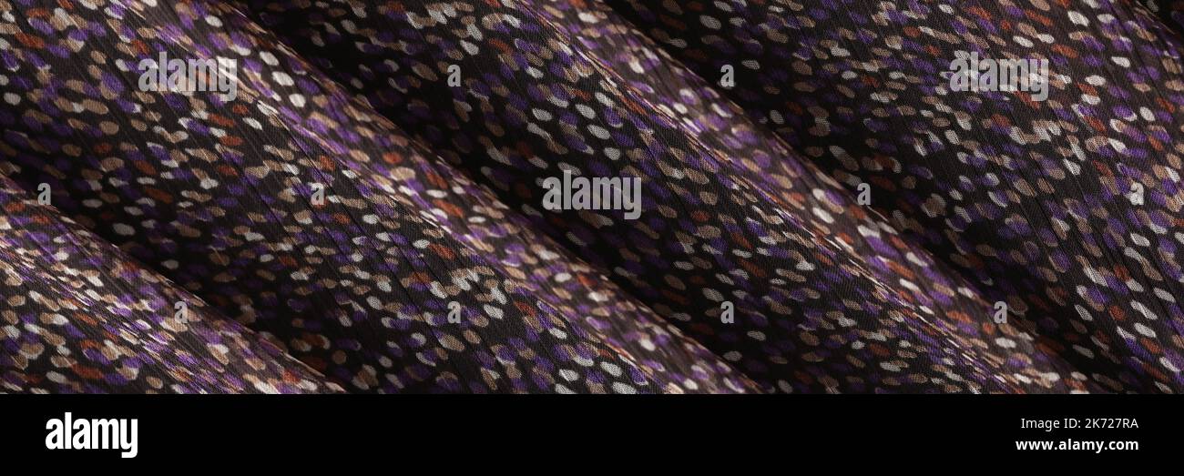 Vintage knallrosa lila Polka Punkte nahtloses Muster auf Stoff Stockfoto