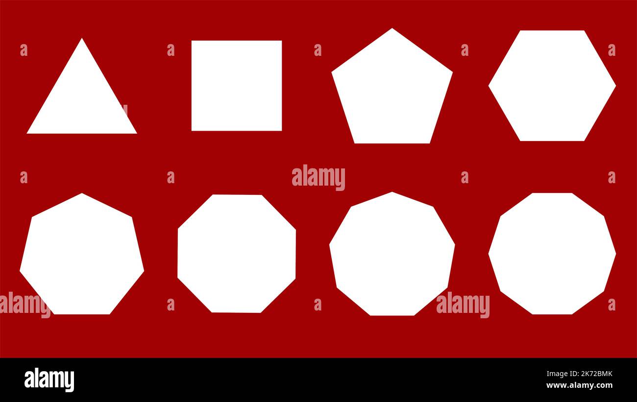 Symbol Dreieck Rechteck pentagon Sechseck moderner Stil Rand Kreis Rahmen Stock Vektor