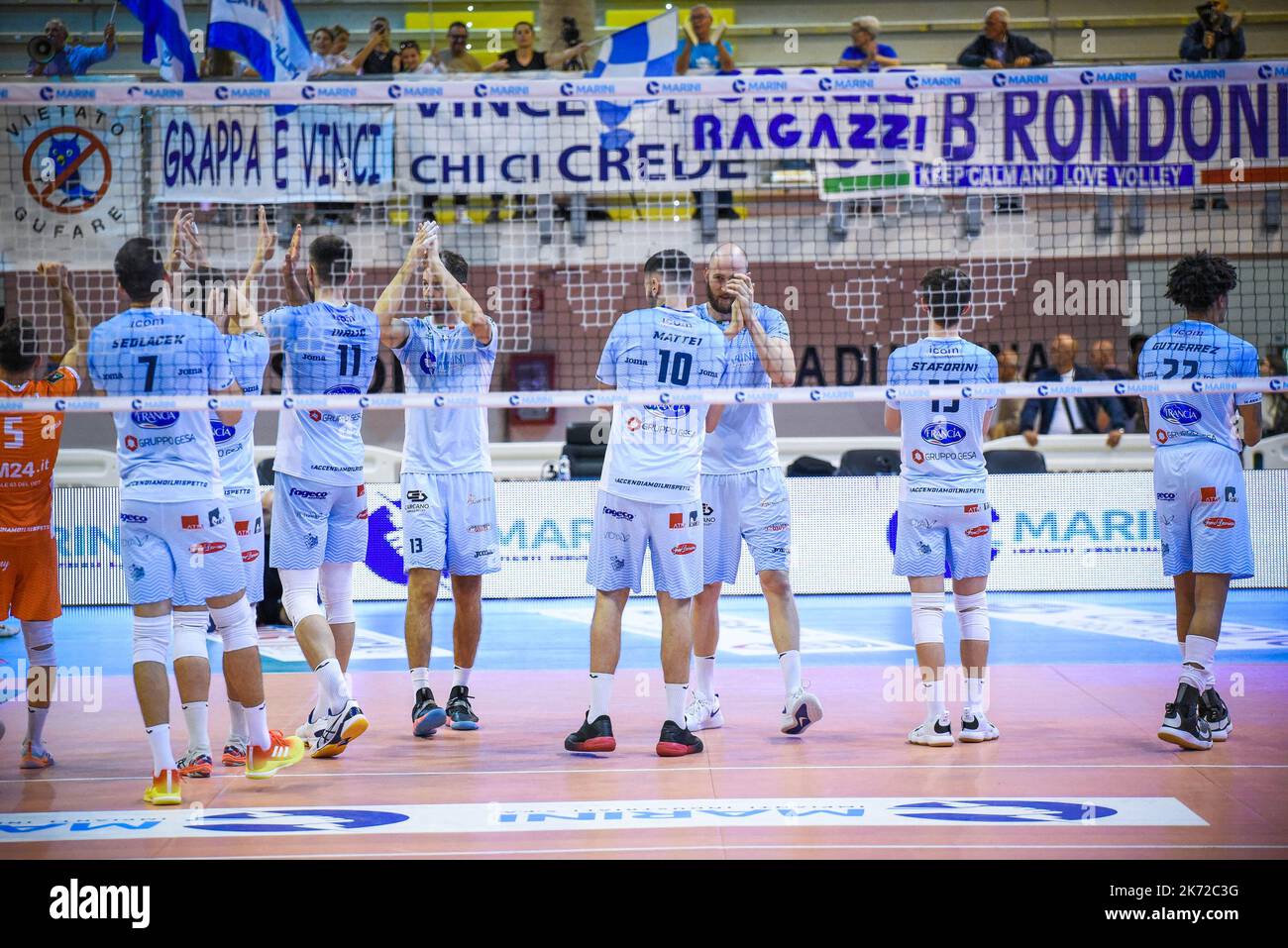 PalaBianchini, Latina, Italien, 16. Oktober 2022, Jubel (Top Volley