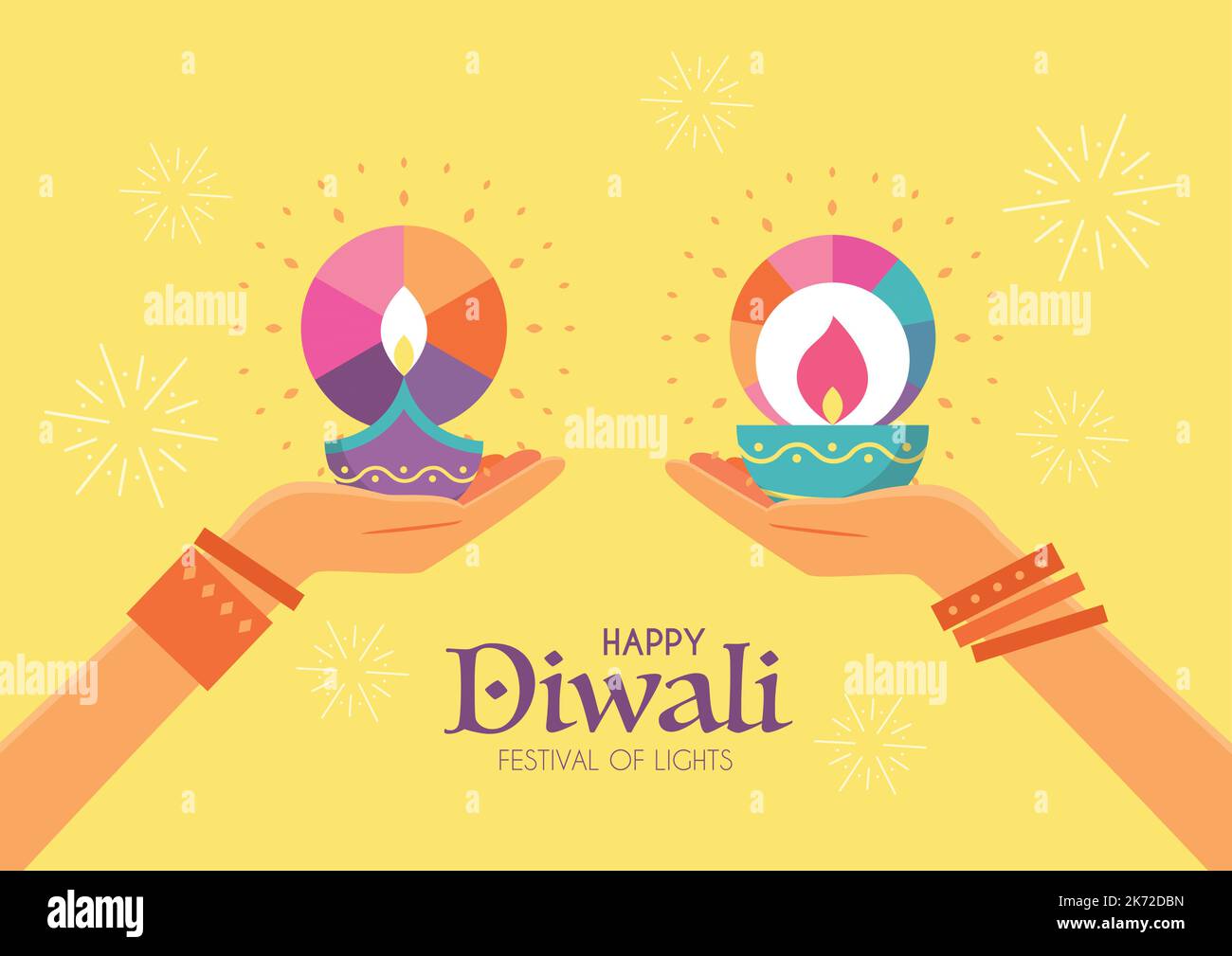 Happy Diwali Hindu Festival Kunstplakat. Traditionelles Banner. Vektorgrafik Stock Vektor Happy Diwali Hindu Festival Kunstplakat. Traditionelles Banner. Vektorgrafik Stock Vektor