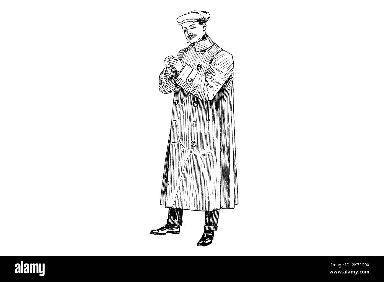 Autofahrer – 1910s Vintage Illustration Stockfoto