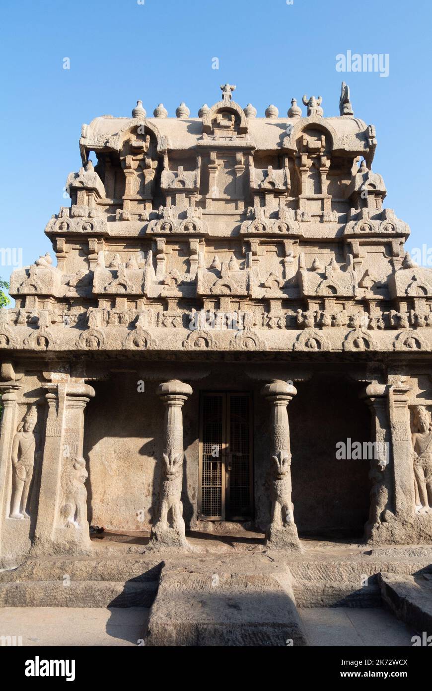 Mahabalipuram, Tamil Nadu, Südindien, 3. von Janury, 2020: Ganesha ratha Tempel Stockfoto