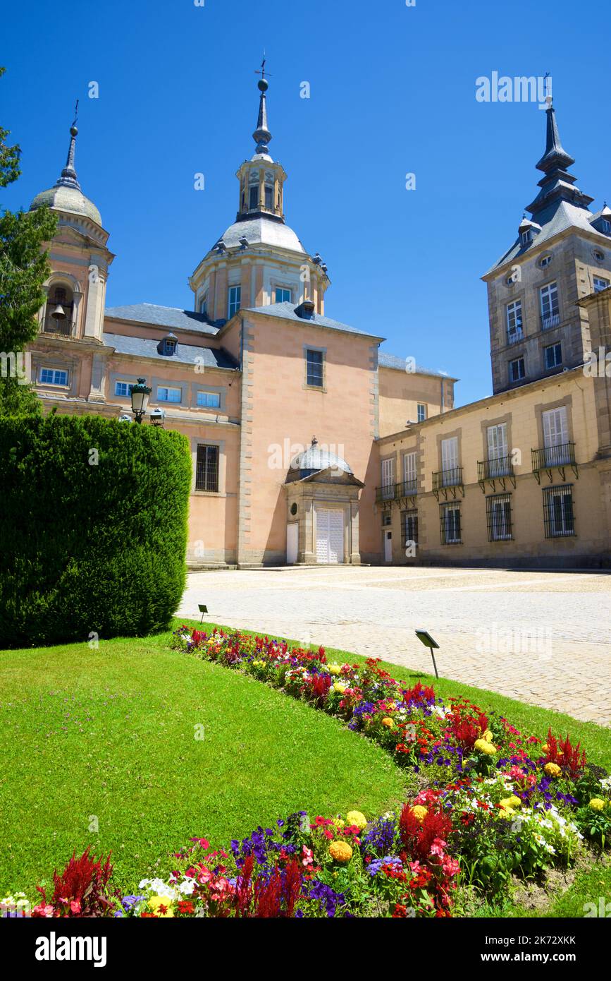 Real Sitio de San Ildefonso, Provinz Segovia, Castilla Leon in Spanien. Stockfoto