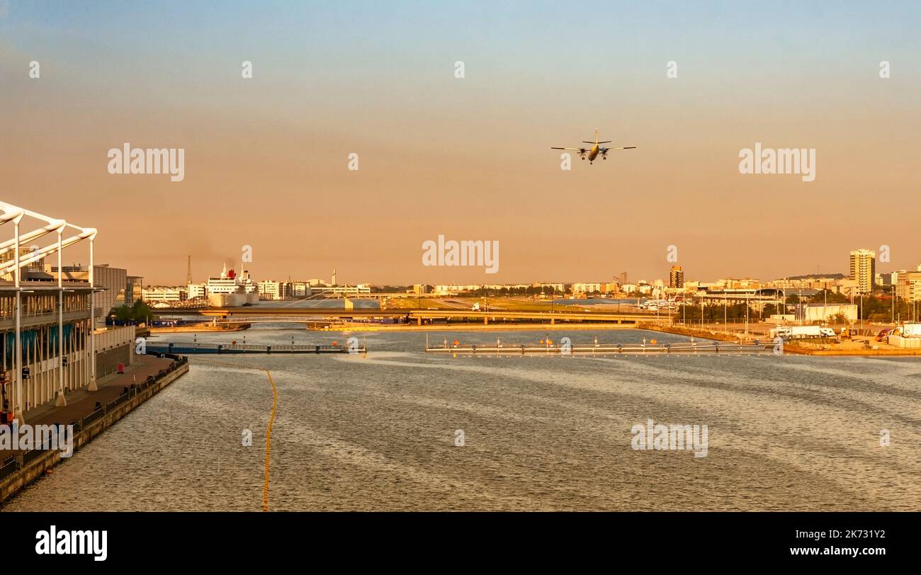 Excel London ist ein Ausstellungs- und internationales Kongresszentrum im Custom House-Viertel von Newham, East London. Es befindet sich auf einem 100-Morgen-Gelände Stockfoto